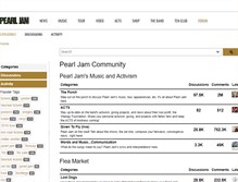 Tablet Screenshot of community.pearljam.com